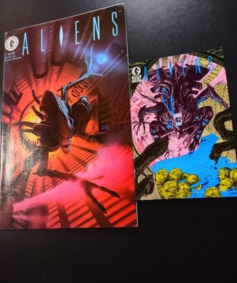 ALIENS v.2 #1 & Aliens Mini Comic (lot of 2) hi grade Dark Horse Comics '89 B&B