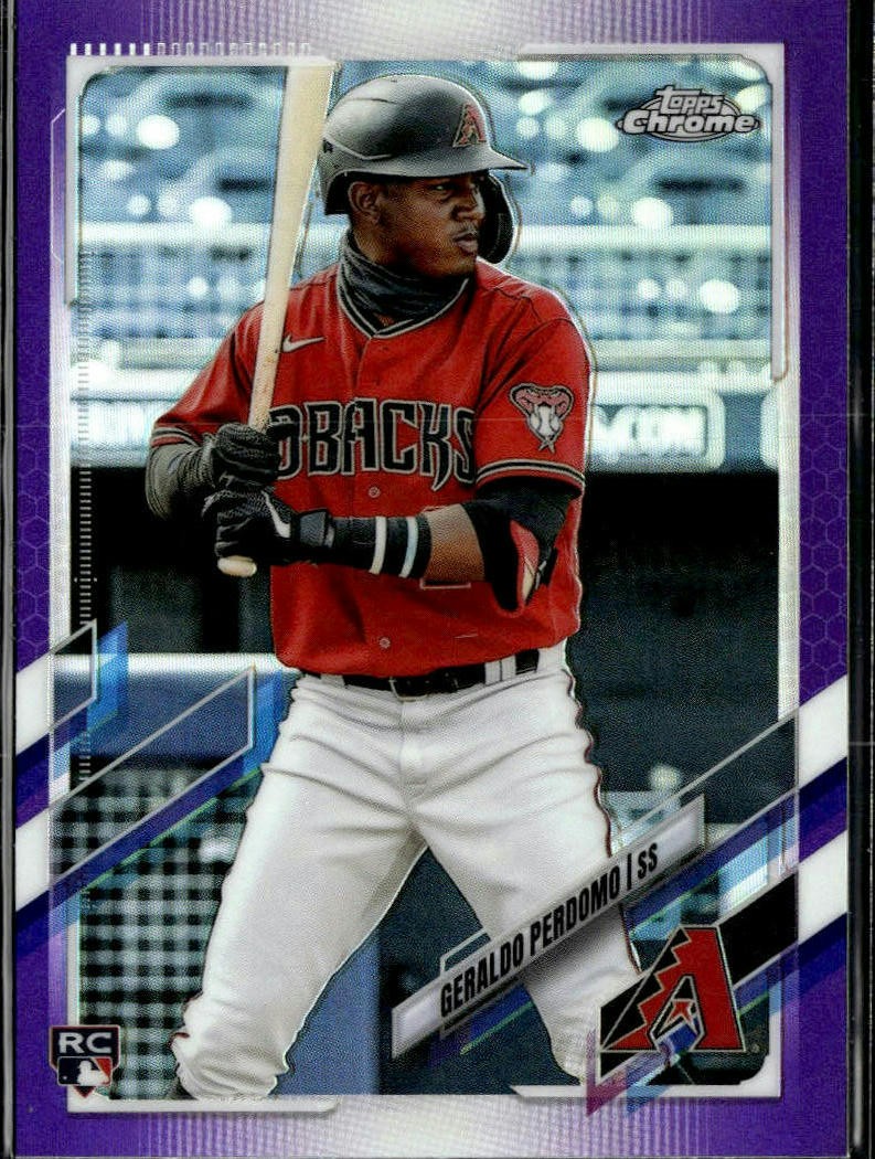 2021 Topps Chrome Update #USC66 Geraldo Perdomo Purple Refractor