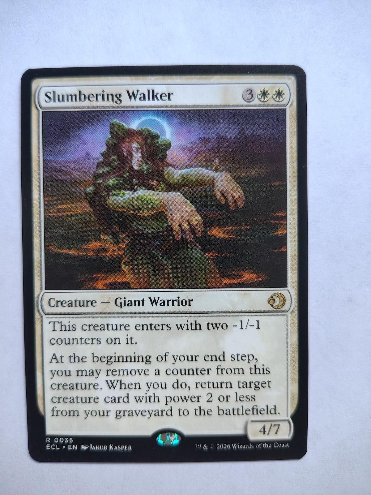 Slumbering Walker 35 R Lorwyn Eclipsed Magic: The Gathering Near Mint
