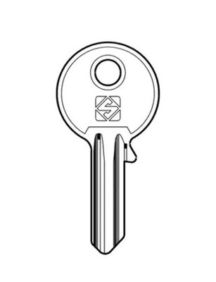 SILCA UL060 VIRGIN UNIVERSAL RAW KEY - NICKEL PLATED BRASS