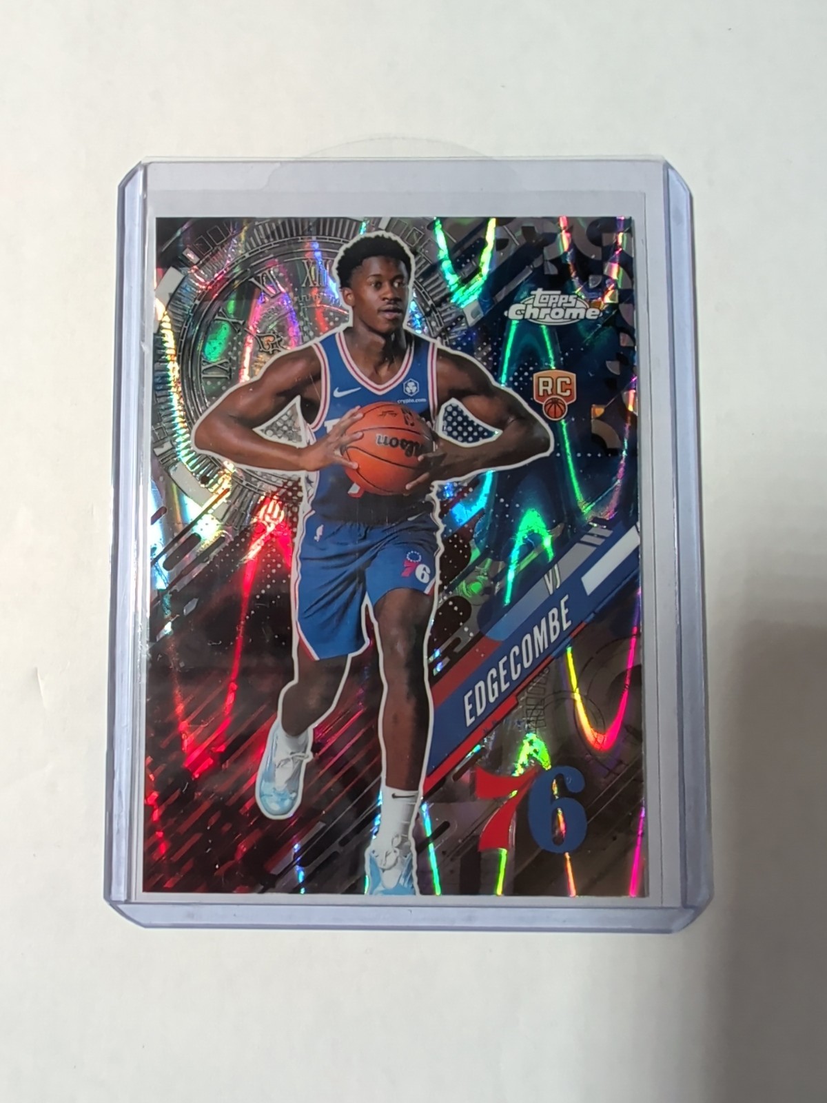 2025-26 Topps Chrome #GT-18 VJ Edgecombe Go Time Raywave Refractor RC 76ers