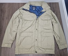 Vintage 80s WOOLRICH Mountain Parka Insulated Tan USA Made Jacket Coat Medium