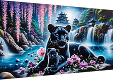 Large Diamond Art Kits for Adults, Waterfall Large Animal Diamond Painti