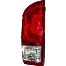 Tail Light For 2016-2019 Tacoma SR/SR5 Red Bezel-Clear Back-Up Light Lens Left