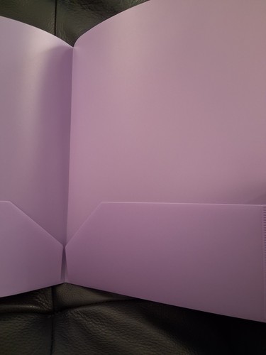 3 Pocket Folder Lavender Color, Plastic, 9.5 X 11 - Picture 7 of 9