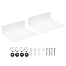 2Pcs Acrylic Floating Shelf 7.87" Floating Wall Mounted Shelf Transparent