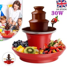3-Tier Chocolate Fountain Mini Fondue Set with Party Serving Tray for Party HOT