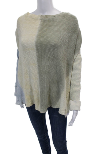 We The Free Womens Cotton Long Sleeve Ombre Striped T Shirt Multi Size M - Picture 2 of 6