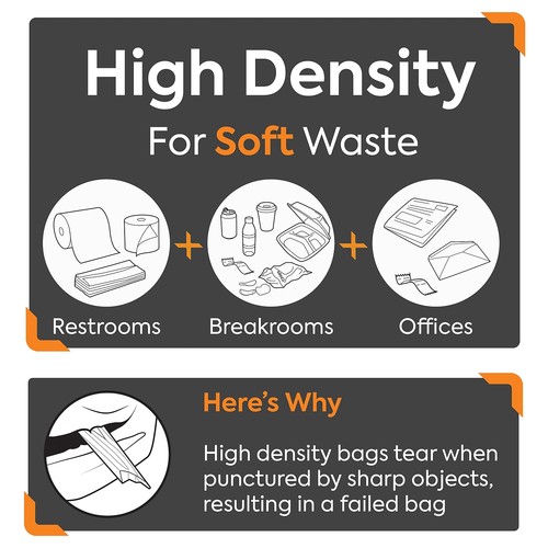 MyOfficeInnovations Trash Bags 40-50 gal 40x48 Hi-Density 22 Mic Black 6 - Bild 4 von 7