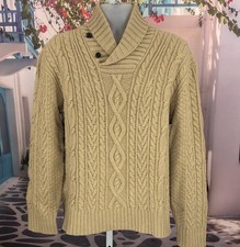Polo Ralph Lauren Khaki Cable Knit Lambswool Sweater