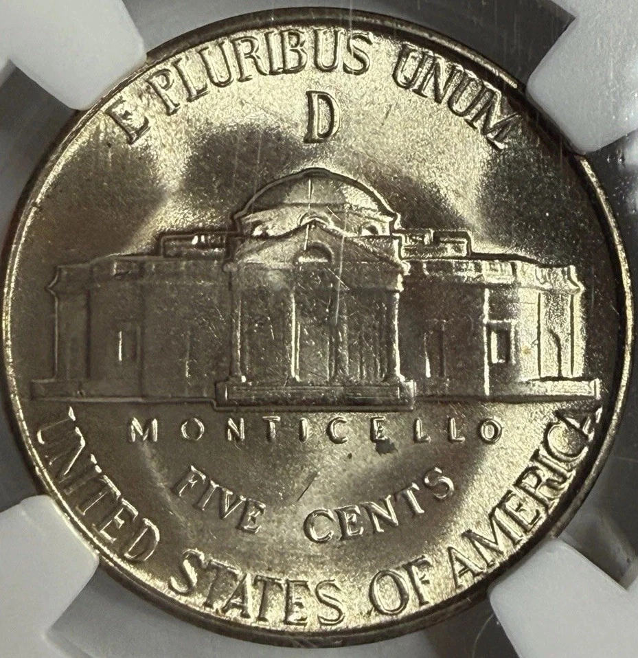 1945 D Jefferson Silver Nickel NGC MS67 Exact Coin Imaged - Image 2 of 4