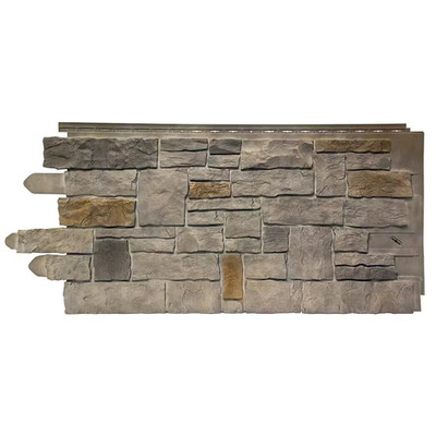 stone AC Artisan Cut (20.3 In. X 45 In.) Stone Siding in Fossil (10 Panels per B