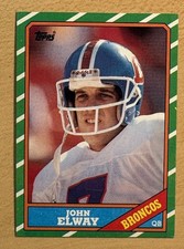 John Elway 1986 Topps Football Card #112, NM-MT, Denver Broncos Legend