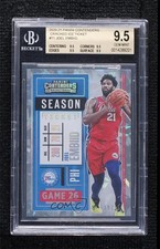 2020 Panini Contenders Season Cracked Ice Ticket 19/25 Joel Embiid BGS 9.5 16rf