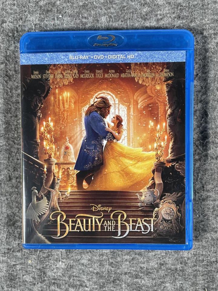 Beauty and the Beast Blu-ray DVD Digital HD Slipcover Disney 2017 Live Action - Imagem 3 de 4