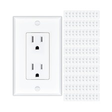 Amico 100 Pack 15 Amp Outlet, Standard Electrical Outlets, Tamper Resistant, ...