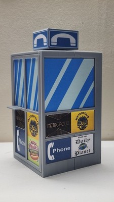 Superman Quick Change Phone Booth - 3D Printed - For Super Powers & 5in Figures