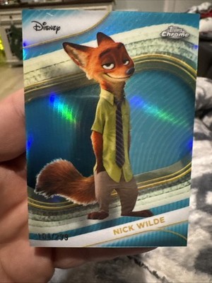 2025 Topps Chrome Disney #167 Nick Wilde Teal Refractor /299