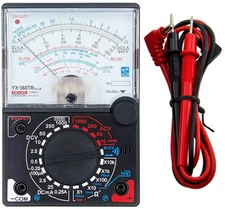 Analog Multimeter w/ Continuity Buzzer, DC & AC Voltage, DC Current, Resistance
