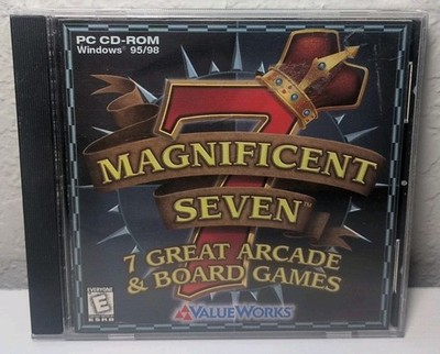MAGNIFICENT SEVEN  PC CD-ROM 7 Great Arcade & Board Games B283