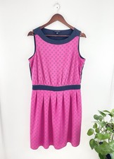 Tommy Hilfiger Blue Pink Floral Sleeveless Knee Length Dress Women’s 14