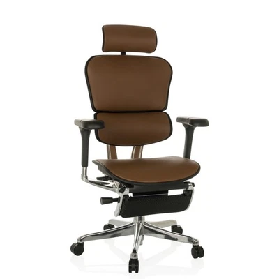 Leder Chefsessel Bürostuhl Fußstütze ergonomisch ERGOHUMAN GEN2 hjh OFFICE