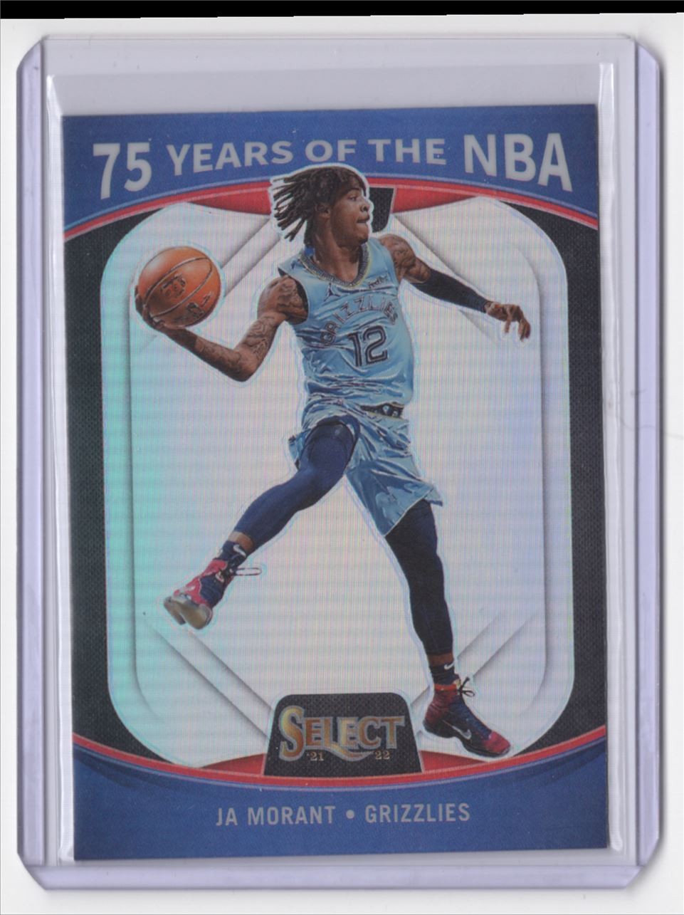 2021-22 Panini Select 75 Years of the NBA Prizm Ja Morant Memphis Grizzlies #54
