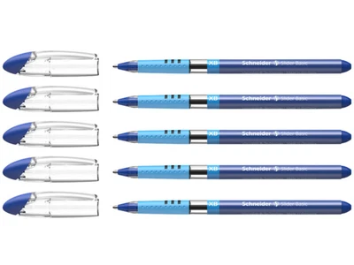 5 x Schneider Slider Basic XB Kugelschreiber Viscoglide-Technology Blau 151203