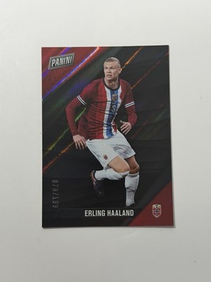 Erling Haaland 2025 Panini Black Friday Black & Red Foil /199 Norway #38 SP