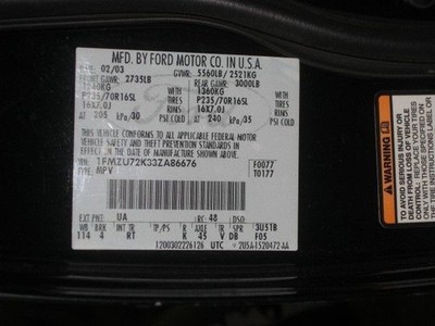 Transfer Case Motor 4 Door Thru 1/04/04 Fits 02-04 EXPLORER 537833