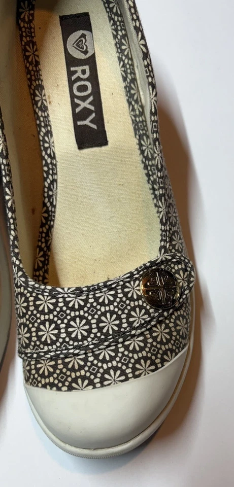 Zapatos de cuña para mujer Roxy Flora gris talla 10 Foto 4 de 4