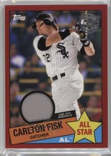 2020 Topps 1985 Baseball All-Stars Relics Red 16/25 Carlton Fisk HOF 1t9d