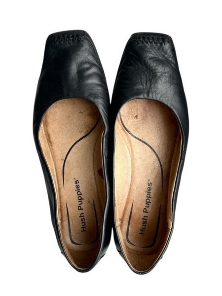 Women Hush Puppies Heels Black Leather 38