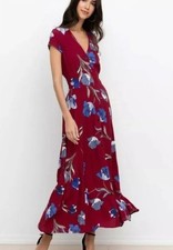 NWT Yumi Kim Southern Belle Maxi Dress Size Medium Bordeaux Vine Burgundy Floral