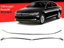 Stoßstangenleisten für VW Passat B8 Zierleisten Edelstahl 2015-2019 3 tlg Chrom