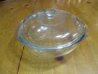 Vintage Pyrex 2 Qt. Covered Casserole Clear Baking Dish Model 024 With Knob/Lid