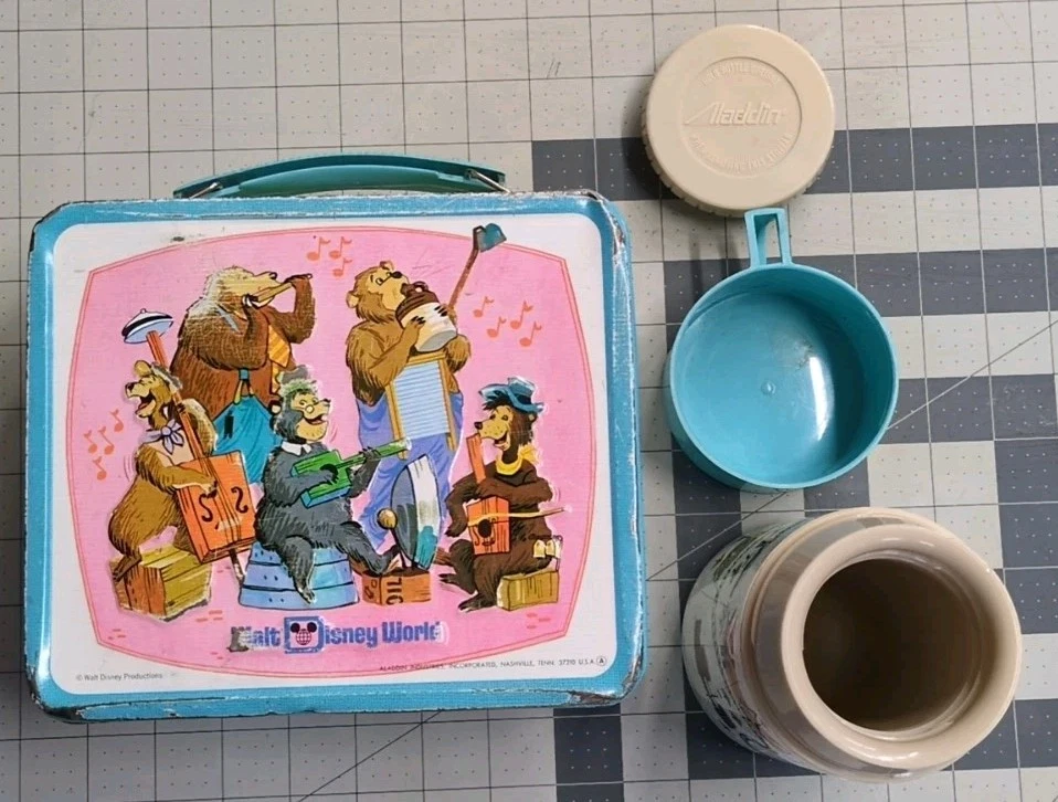 Lancheira vintage década de 1970 Walt Disney World Mickey Mouse com garrafa térmica - Imagem 4 de 4