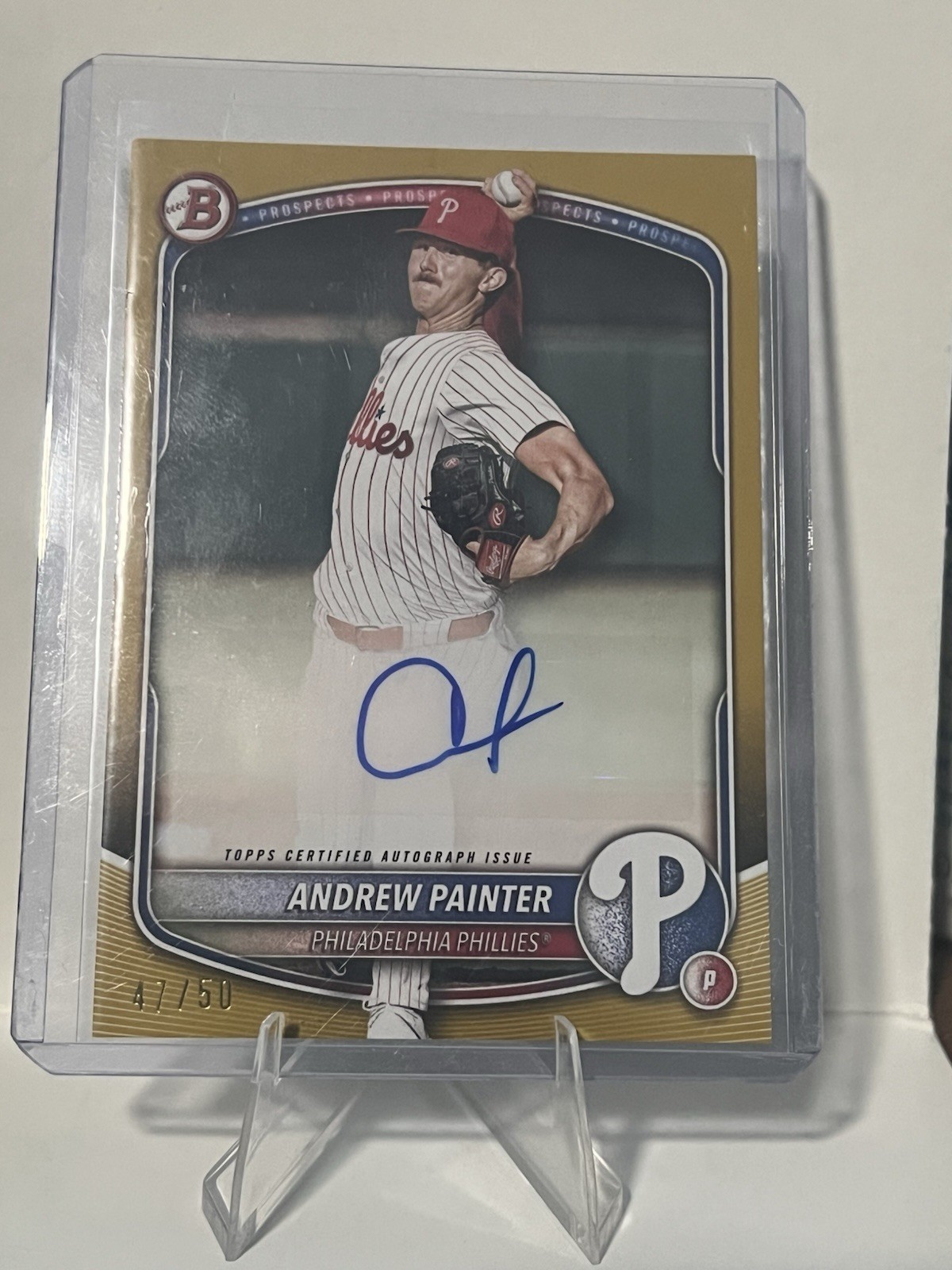 2025 Bowman Andrew Painter Gold Auto /50 #BPA-AP PHILLIES
