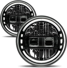 7 Inch LED Headlights for Jeep Wrangler JK JKU TJ LJ 1997 2018, 1200 Brighter r