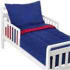 American Baby Company 1440-RY 4-Piece Percale Toddler Bedding Set, Navy/Red