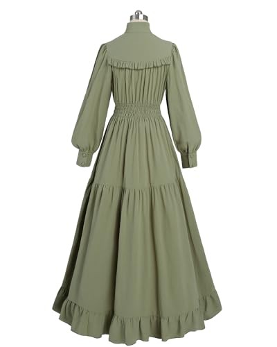 Victorian Dress for Women Long Sleeve Edwardian Dress Renaissance Costume - Picture 4 of 8