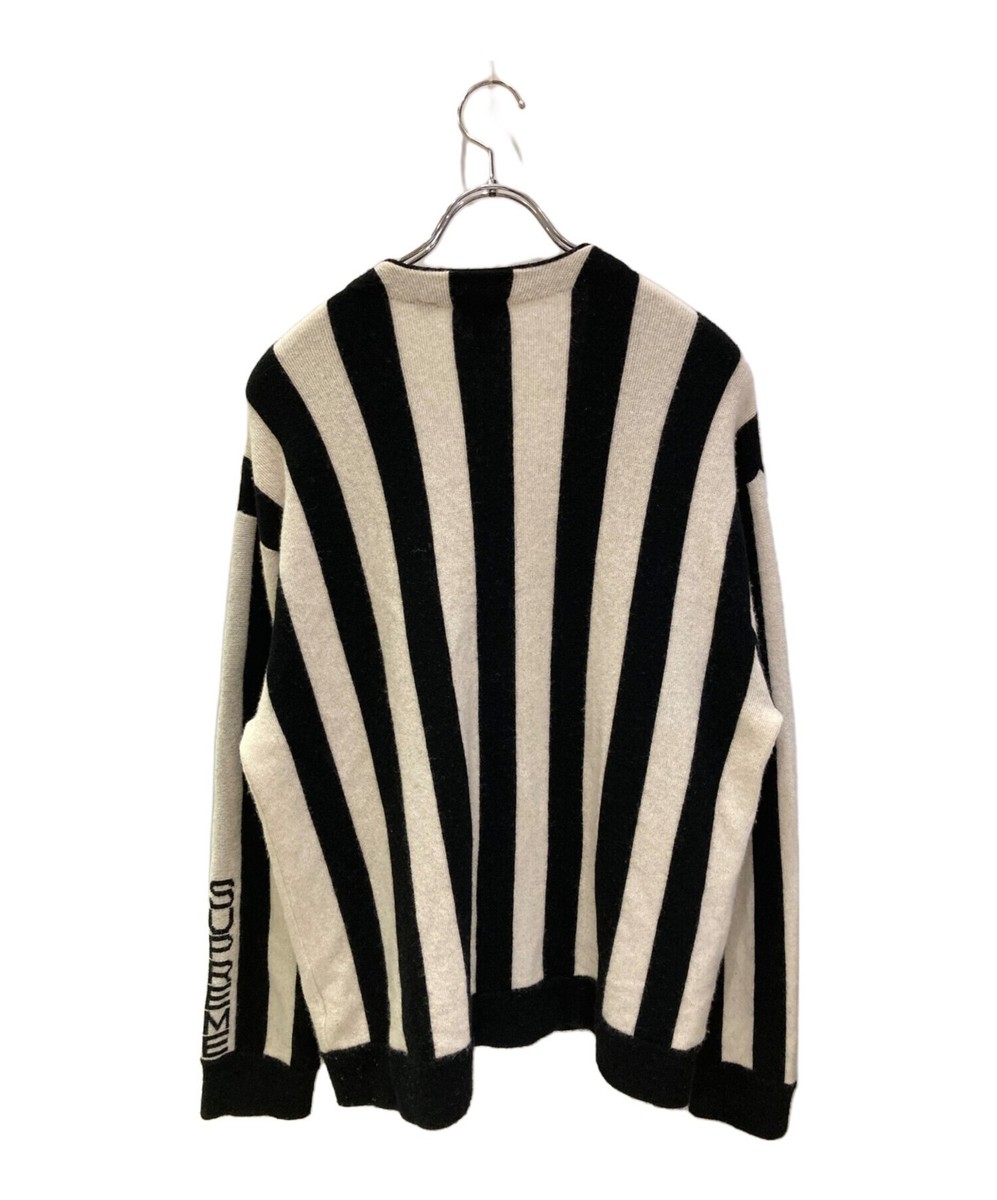 SUPREME × LACOSTE Striped Cardigan Size: L White x black Men