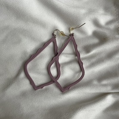 EUC Kendra Scott Sophee Drop Open Earrings Matte Lilac