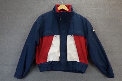 Vintage Tommy Hilfiger Jacket Big Flag Fleece Lined Coat Men s XL 90s
