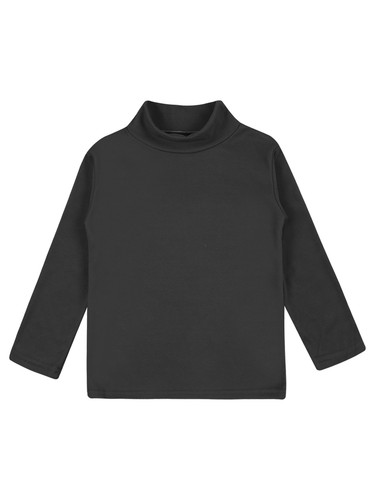 Kids Boys Girls Thermal Tops Solid Long Sleeves Turtleneck Baselayer Shirts - Picture 27 of 118