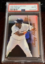 1996 TONY GWYNN SELECT CERTIFIED MIRROR BLUE #21 PSA 8 PADRES HOF