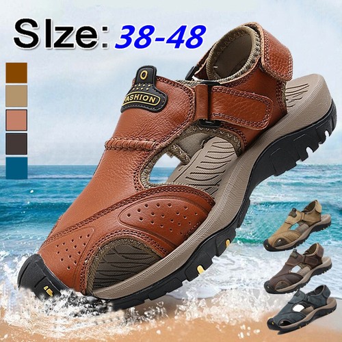 Summer Mens Leather Walking Comfort 