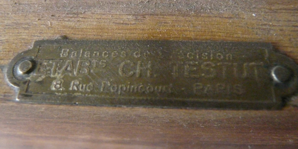 Balance Testut ancienne bois et laiton – déco vintage – collector- REF 1412 - Photo 3/4