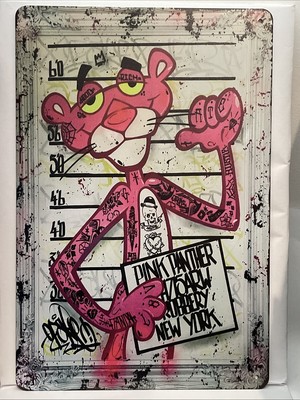 Deko Metallschild Vintage Der rosa Panther 20x30cm Neu