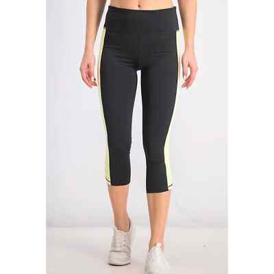 Ideology Women's Mid Rise Stash Pocket Cropped Leggings Barbell Lime XXL 2X NWT